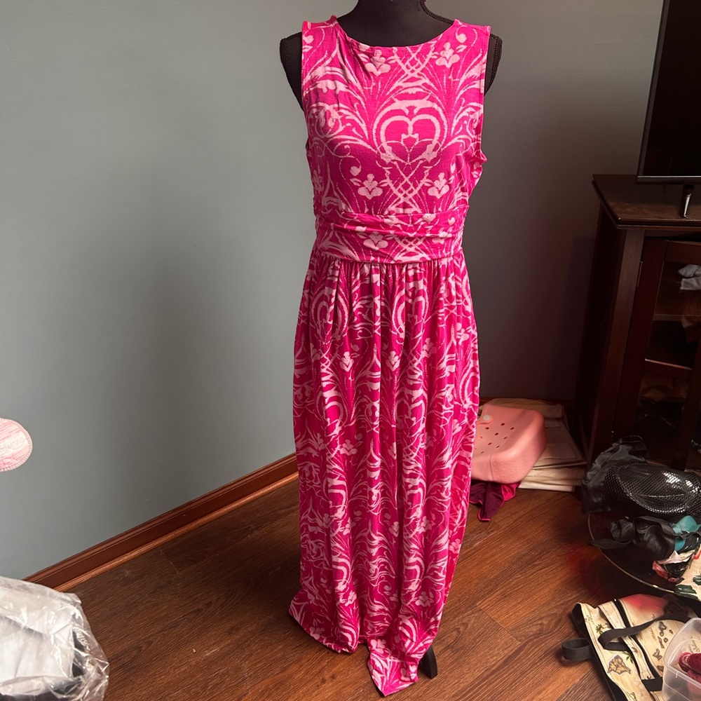 Fresh Produce Vibrant Pink Patterned Maxi Dress